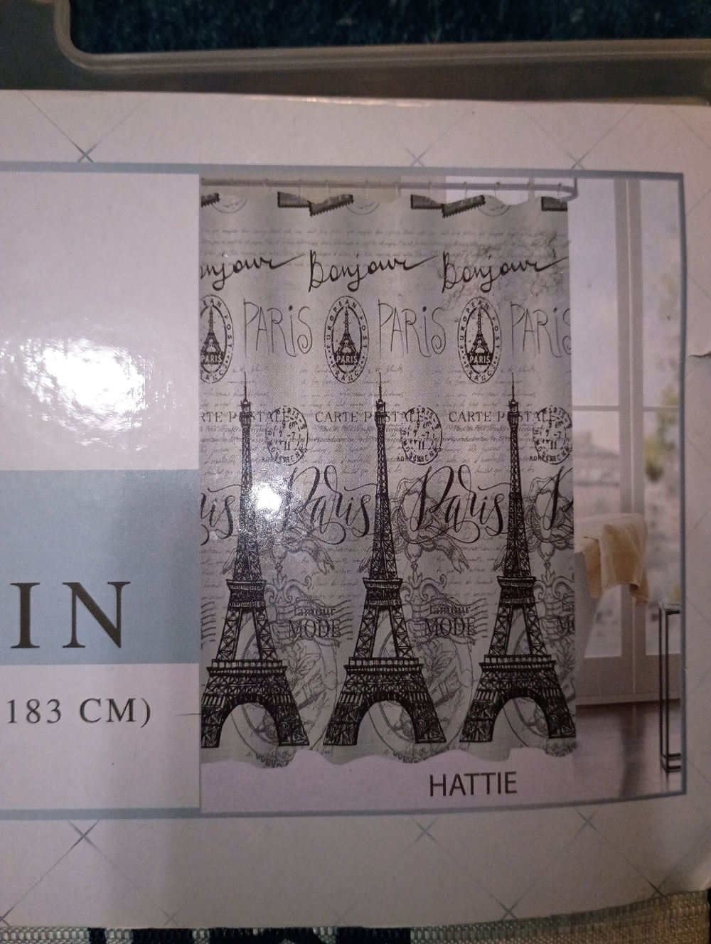 "Spa Collection" Canvas Shower Curtain 70x72 Paris Theme NEW  2 AVAILABLE